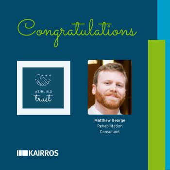 Congratulations Matthew George - Rehabilitation Consultant Congratulations Matthew George - Rehabilitation Consultant